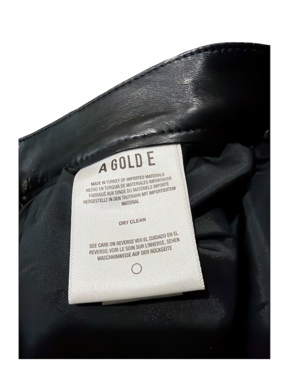 NWT Agolde Size 31 Black 90’s Pinch Waist Recycled Leather Pants Detox - Picture 6 of 9